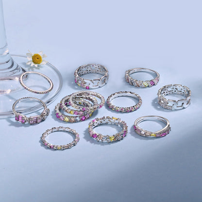 [ECHO ]Radiant Sparkling Round Cut Daily Ring