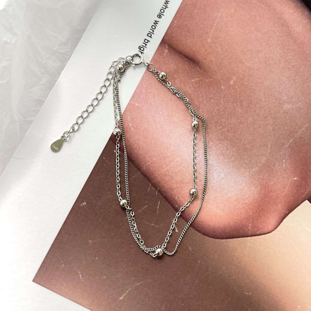 [ECHO ]Delicate Bead Double Layer Bracelet