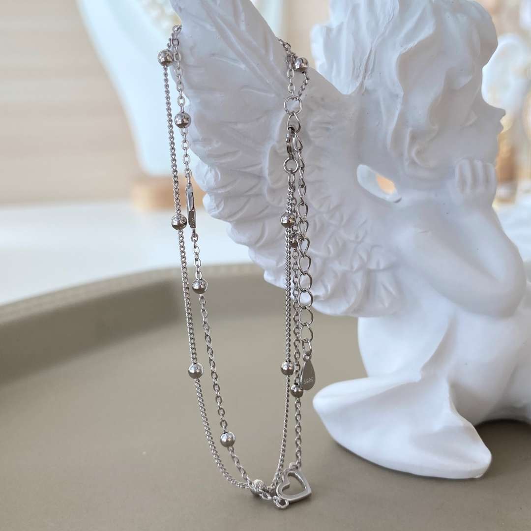 [ECHO ]Dainty Double Layer Love Heart Bracelet