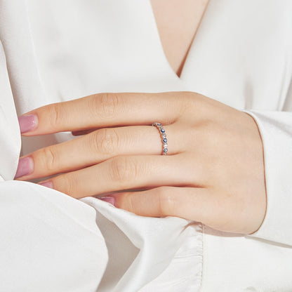 [ECHO ]Sparkling Vibrant Round Shape Daily Ring