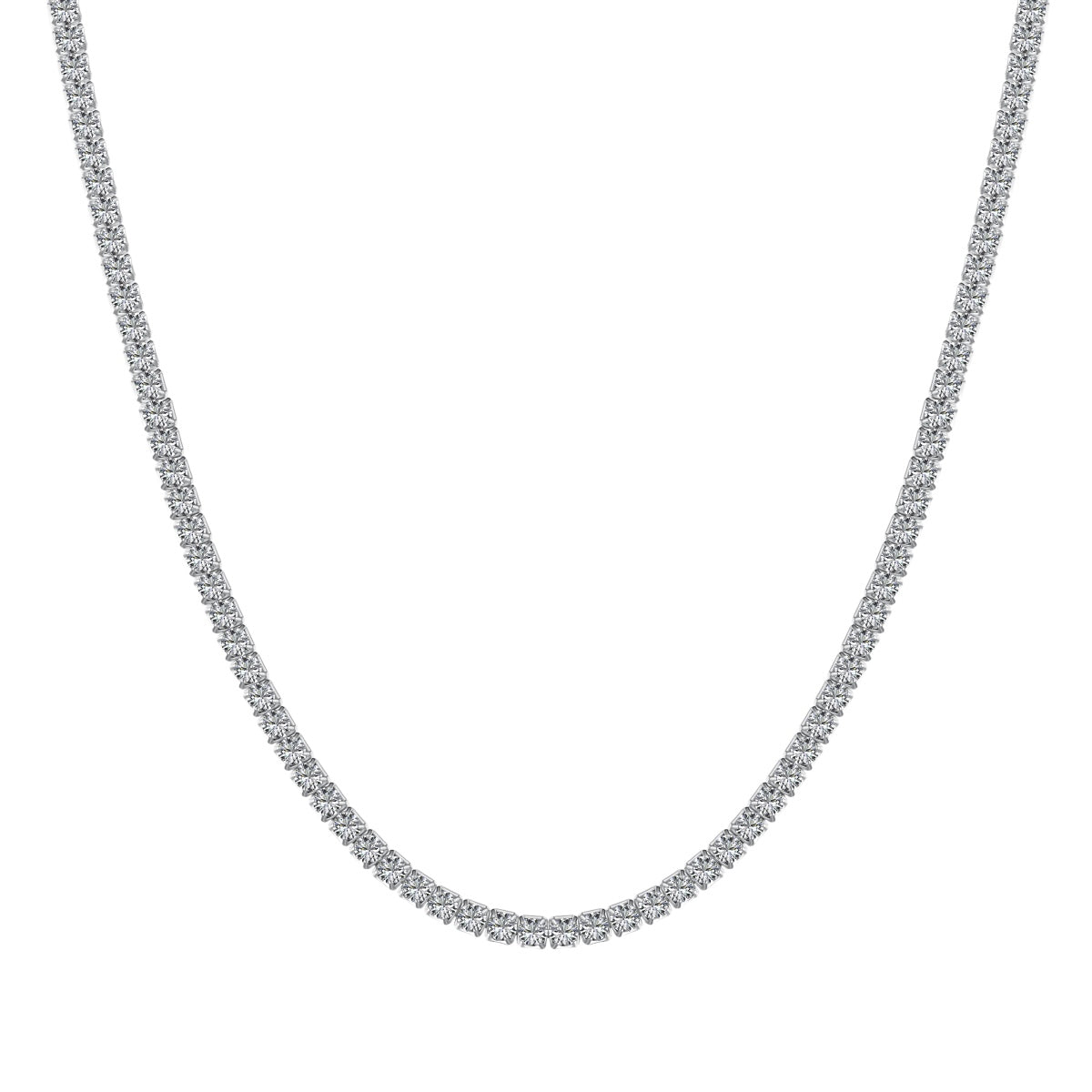 [ECHO ]Delicate Round Shape Tennis Necklace