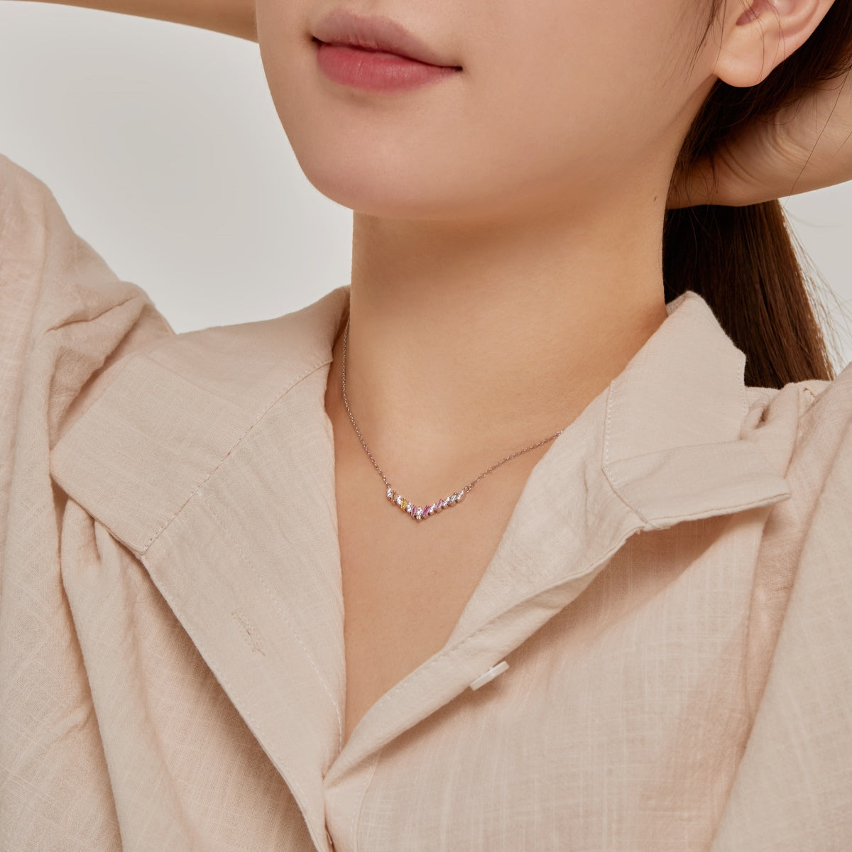 [ECHO ]Dazzling Rainbow Necklace