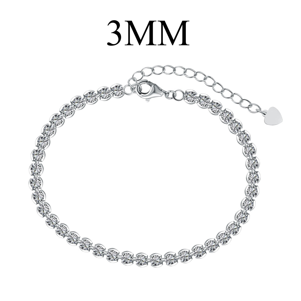 [ECHO ]Ornate  Sparkling Round Cut Daily Bracelet