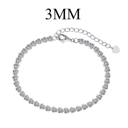 [ECHO ]Ornate  Sparkling Round Cut Daily Bracelet
