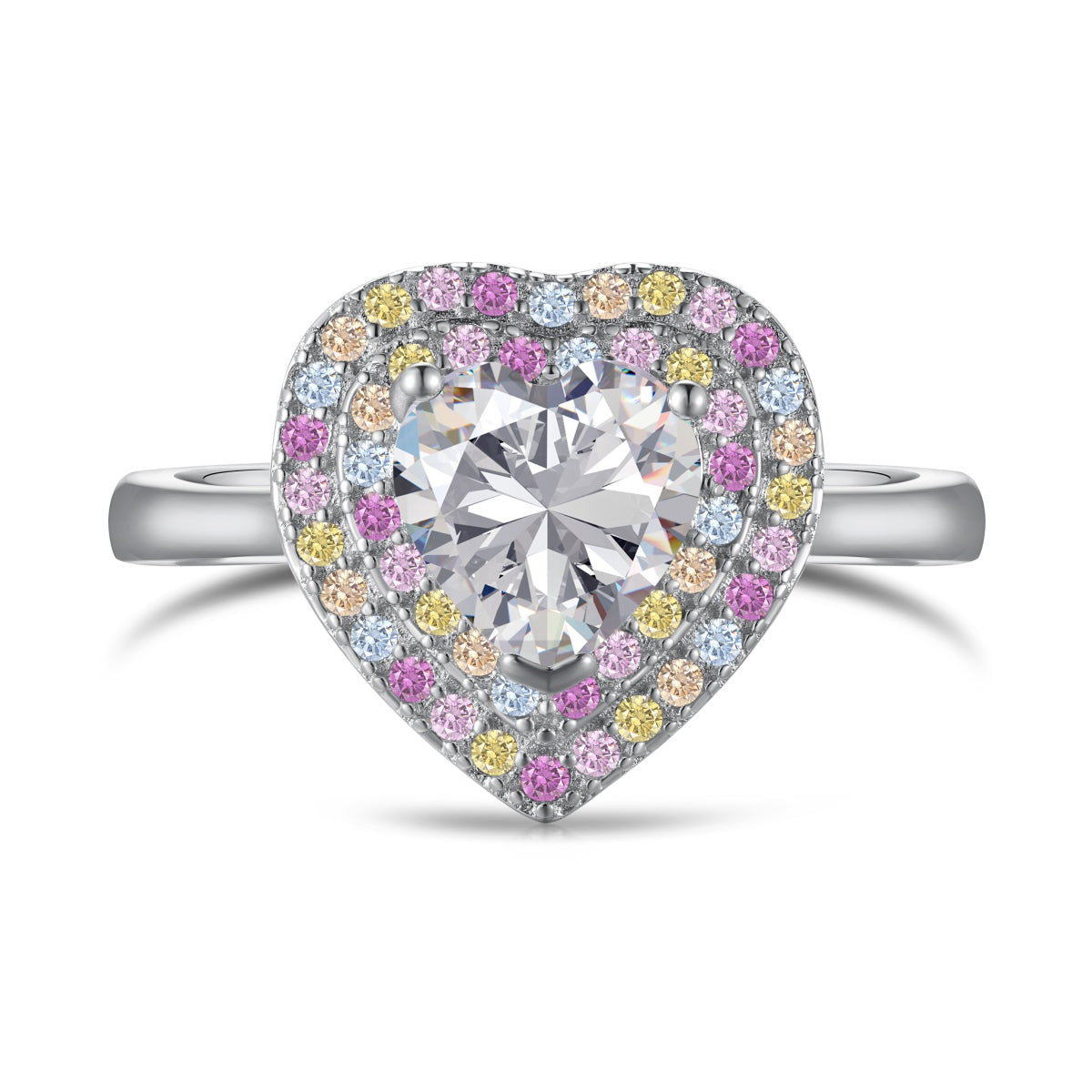 [ECHO ]Delicate Ebullient Heart Shape Wedding Ring