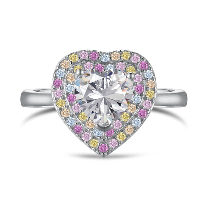 [ECHO ]Delicate Ebullient Heart Shape Wedding Ring