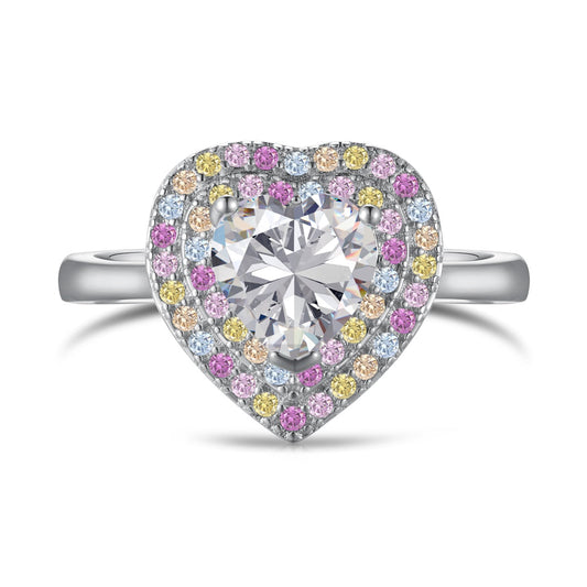 [ECHO ]Delicate Ebullient Heart Shape Wedding Ring