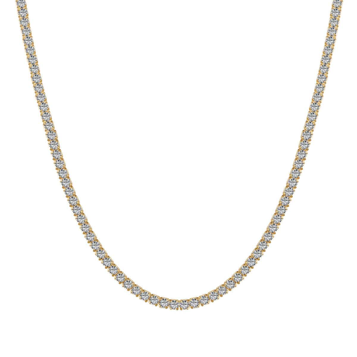 [ECHO ]Delicate Round Shape Tennis Necklace