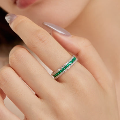 [ECHO ]Delicate Colorful Round Cut Daily Ring