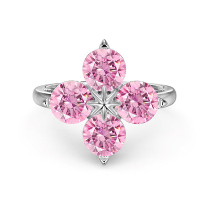[ECHO ]Four-Leaf Clover Eight-Pointed Star Ring