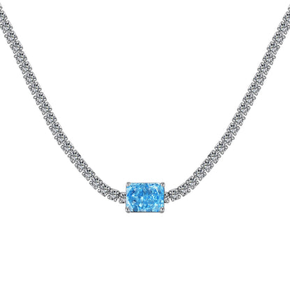 [ECHO ]2.0 carat Ornate Emerald Cut Necklace