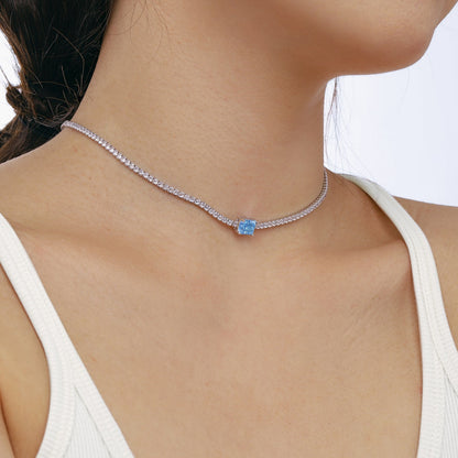 [ECHO ]2.0 carat Ornate Emerald Cut Necklace