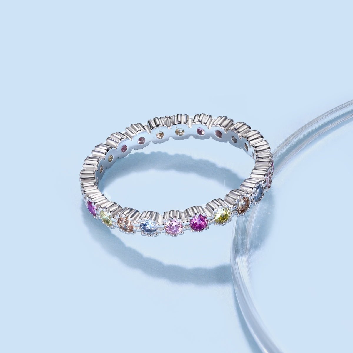 [ECHO ]Exquisite Colorful Round Cut Party Ring