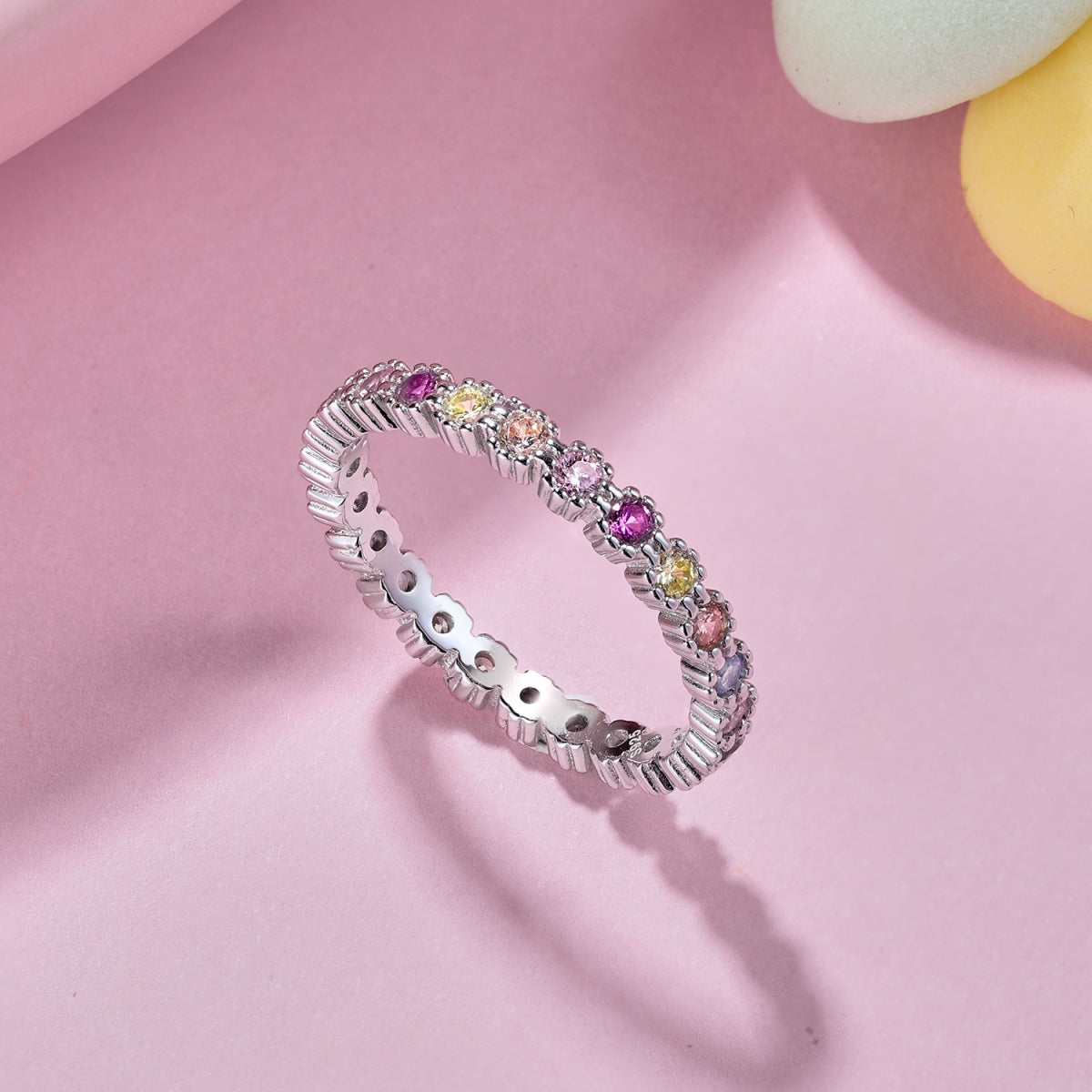 [ECHO ]Exquisite Colorful Round Cut Party Ring
