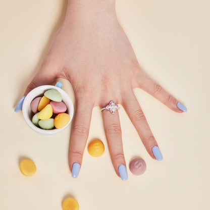 [ECHO ]Luxurious Colorful Flower Shape Banquet Ring