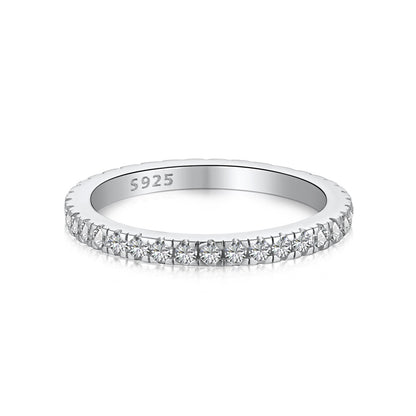 [ECHO ]Delicate Sparkling Round Cut Daily Ring