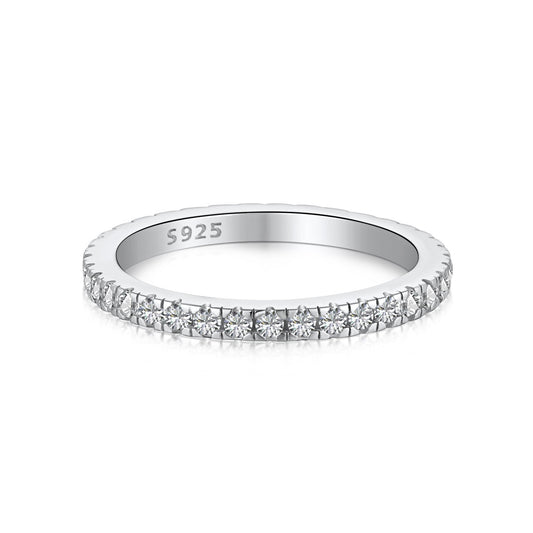 [ECHO ]Delicate Sparkling Round Cut Daily Ring