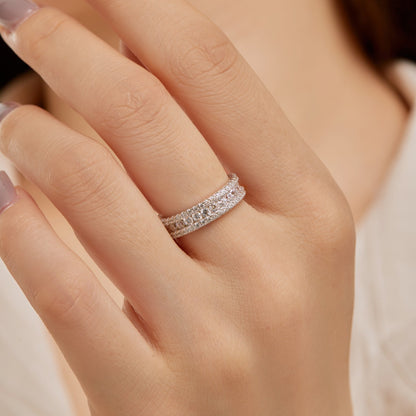 [ECHO ]Delicate Colorful Round Cut Daily Ring