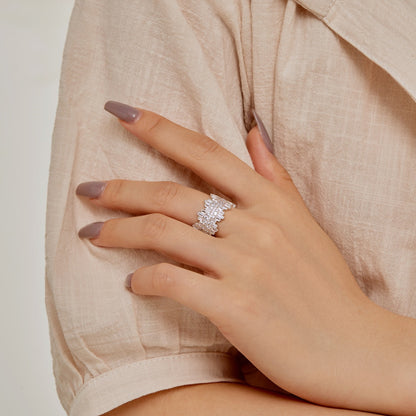 [ECHO ]Luxurious Colorful Radiant Cut Daily Ring