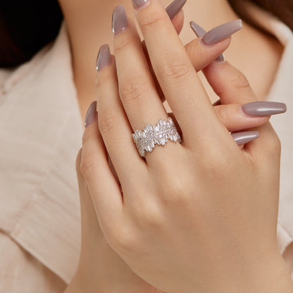 [ECHO ]Luxurious Colorful Radiant Cut Daily Ring