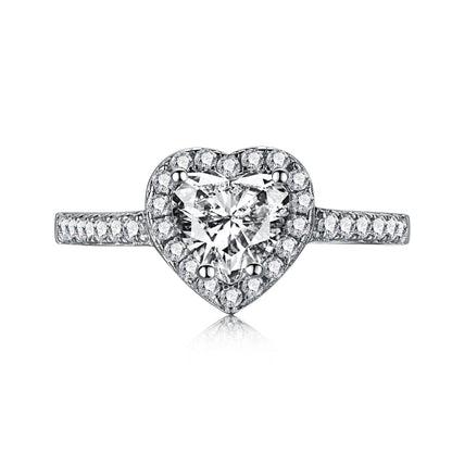 [ECHO ]Eternity Splashy Romantic Heart Shape Lover Ring