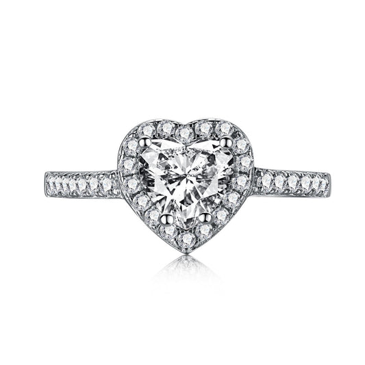 [ECHO ]Eternity Splashy Romantic Heart Shape Lover Ring