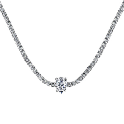 [ECHO ]1.0 carat Unique Pear Cut Tennis Necklace