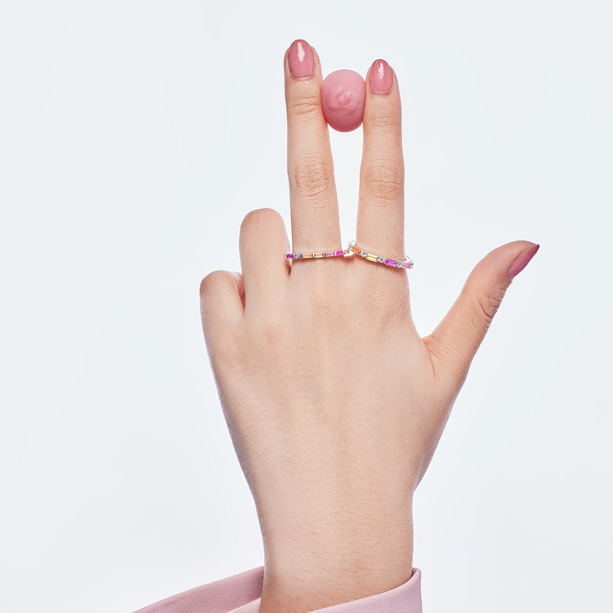 [ECHO ]Exquisite Multicolored Emerald Cut Daily Ring