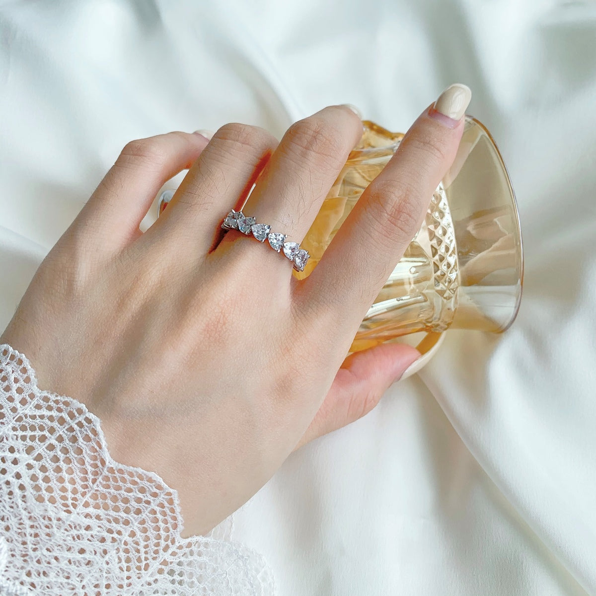 [ECHO ]0.25 Carat Radiant Romance Heart Cut Lover Ring