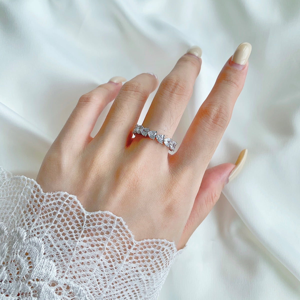 [ECHO ]0.25 Carat Radiant Romance Heart Cut Lover Ring