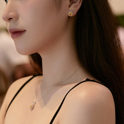[ECHO ]Delicate Radiant Oval Cut Daily Earrings