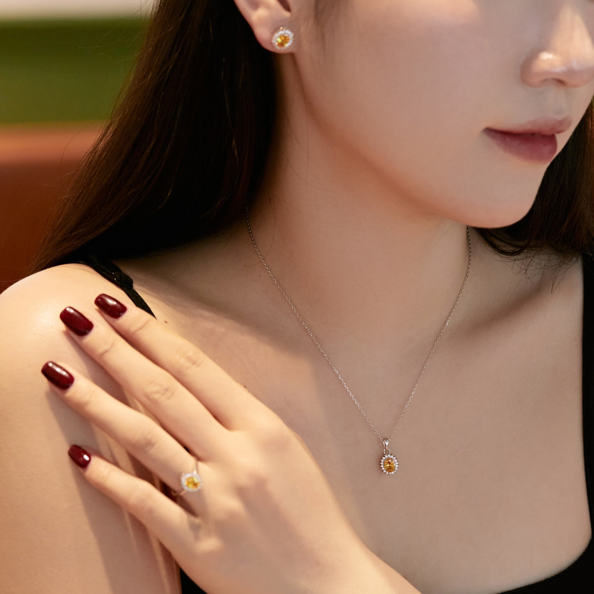 [ECHO ]Delicate Radiant Oval Cut Daily Earrings