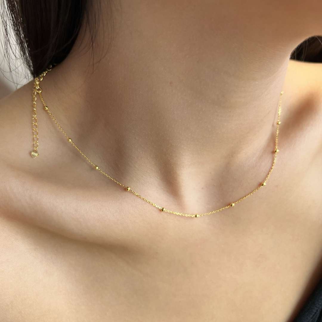 [ECHO ]Small Bead Clavicle Chain Simple Necklace