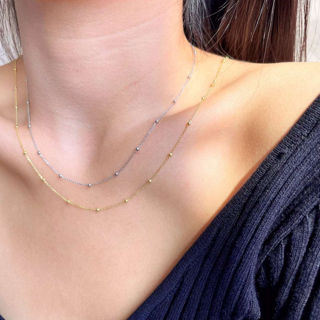 [ECHO ]Small Bead Clavicle Chain Simple Necklace
