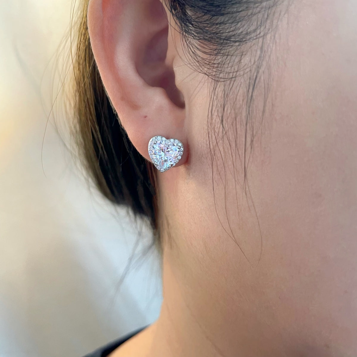 [ECHO ]Sparkling Heart Shape Lover Earrings