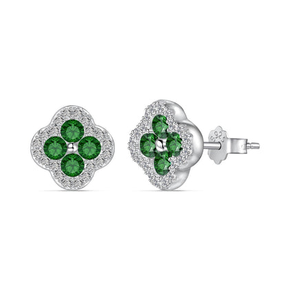 [ECHO ]Four-Leaf Clover Flower Shaped Earrings