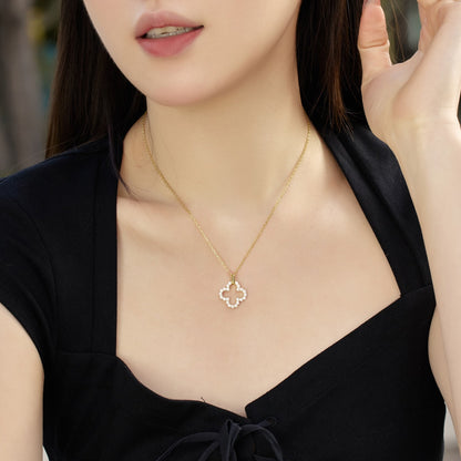 [ECHO ]Four-Leaf Clover Hollow Design Exquisite Necklace