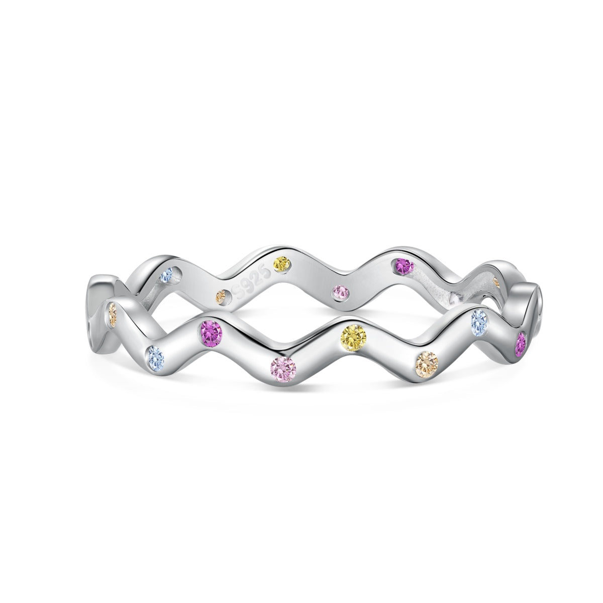 [ECHO ]Ornate Vibrant Round Cut Daily Ring