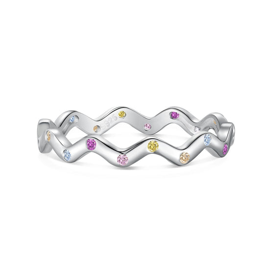 [ECHO ]Ornate Vibrant Round Cut Daily Ring