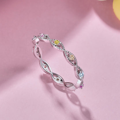[ECHO ]Elegant Energetic Round Cut Daily Ring