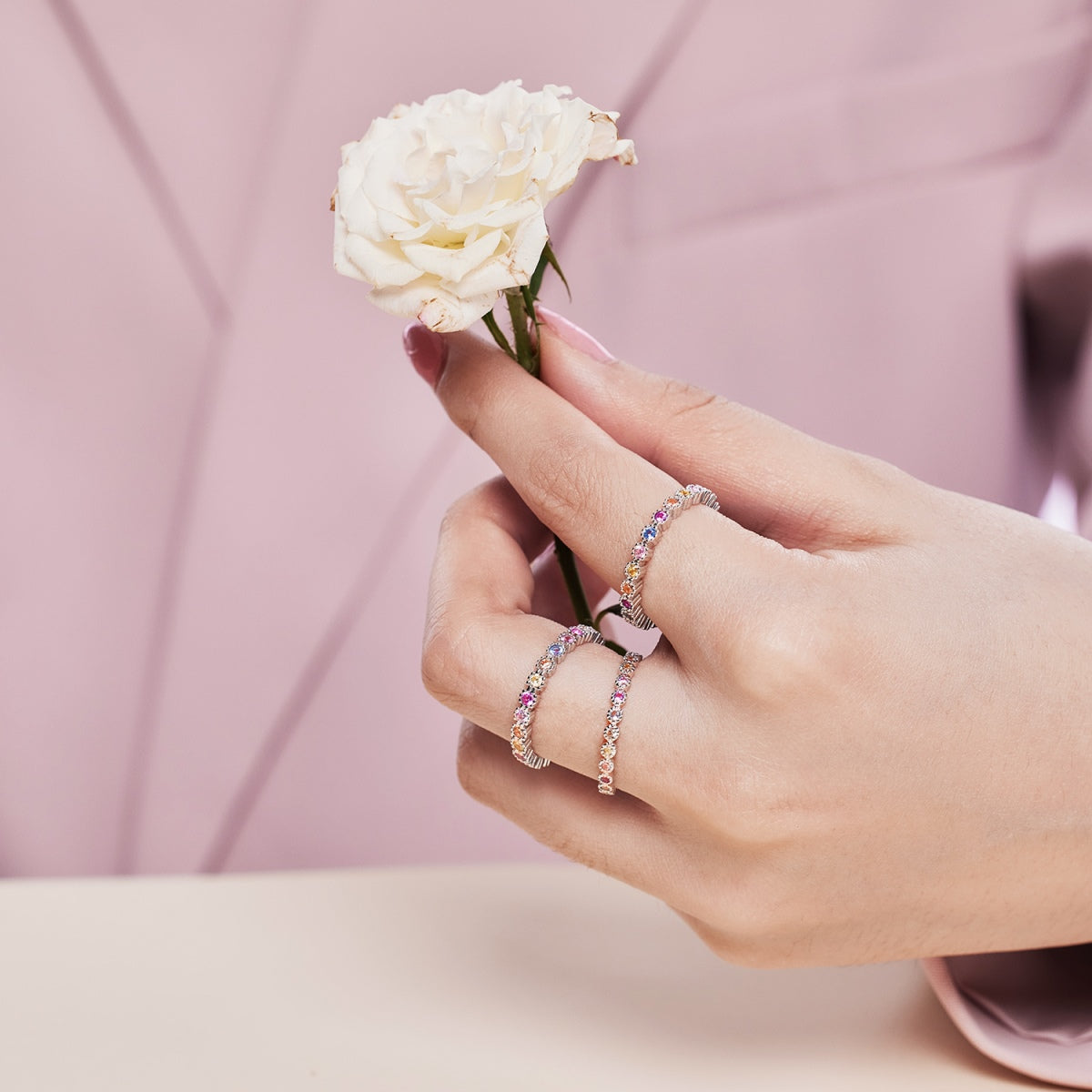 [ECHO ]Elegant Energetic Round Cut Daily Ring