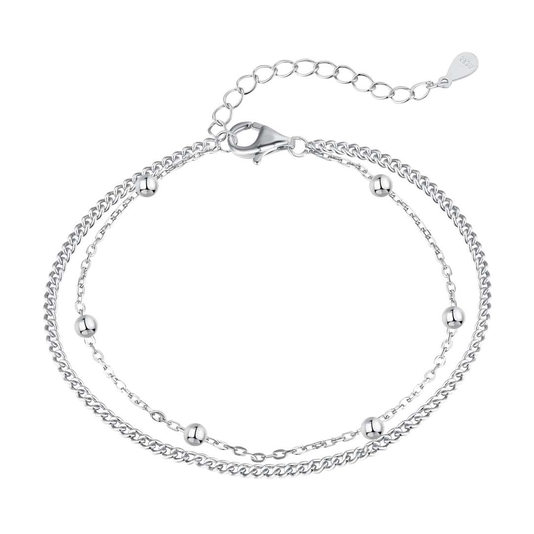[ECHO ]Delicate Bead Double Layer Bracelet