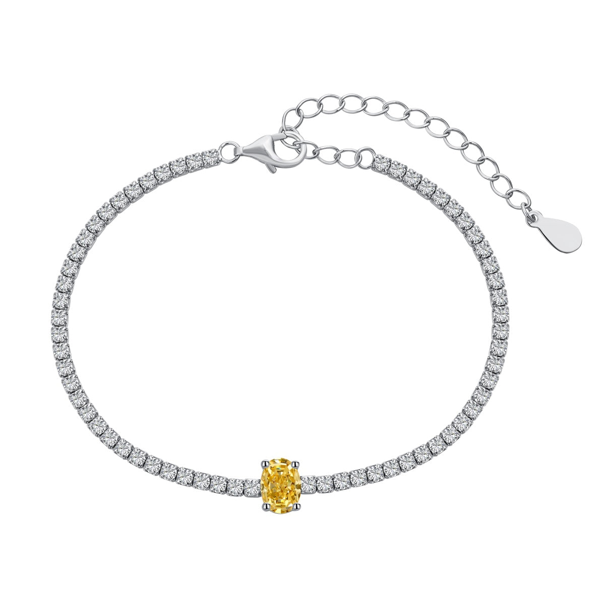 [ECHO ]0.75 Carat Exquisite Oval Cut Daily Bracelet