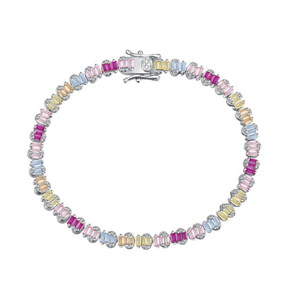 [ECHO ]Delicate Colorful Emerald Cut Party Bracelet