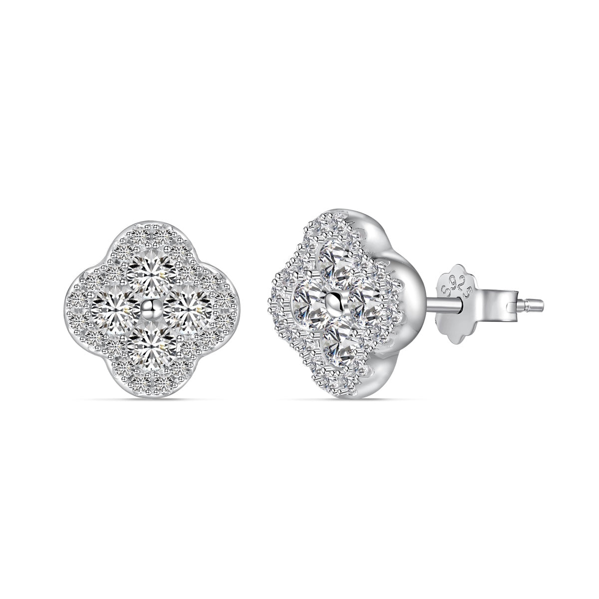 [ECHO ]Four-Leaf Clover Flower Shaped Earrings