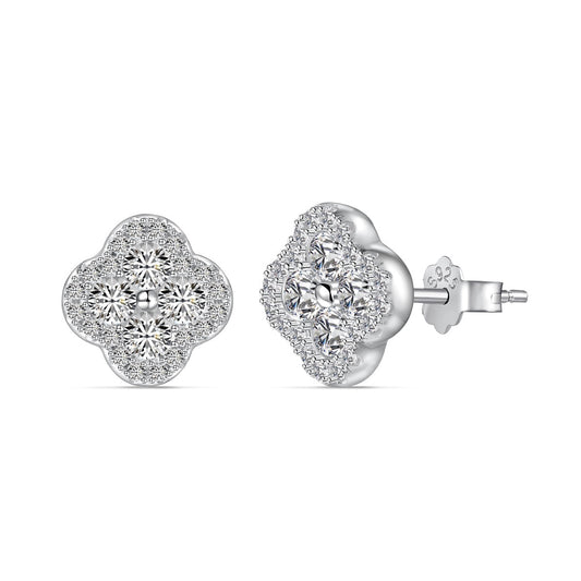[ECHO ]Four-Leaf Clover Flower Shaped Earrings