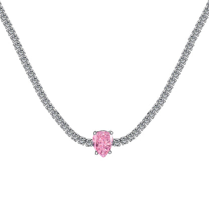 [ECHO ]1.0 carat Unique Pear Cut Tennis Necklace