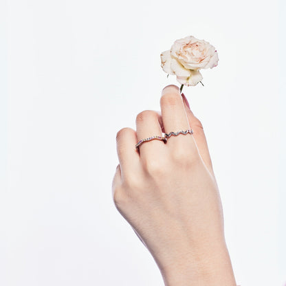 [ECHO ]Ornate Vibrant Round Cut Daily Ring