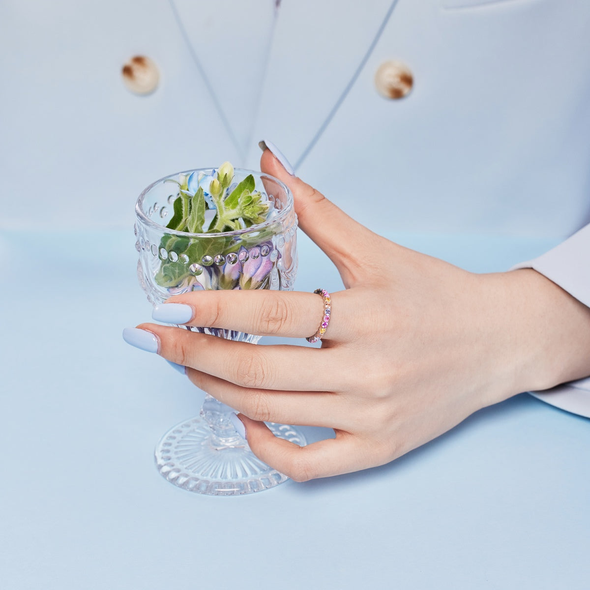 [ECHO ]Dazzling Resplendent Round Cut Party Ring