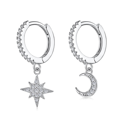 [ECHO ]Star and Moon Asymmetric Earrings